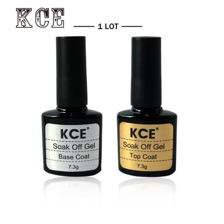 Habi 2 pcs , Top coat, + Base coat, Uv Gel Nail Polish Primer untuk dekorasi Nail Art NAIL GEL POLISH
