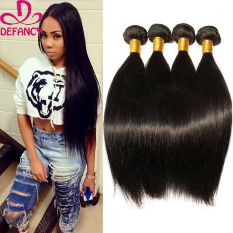 Peruvian Virgin Hair Straight 4 Bundles Human Hair HC Hair Company Mink Peruvian Straight Unprocessed Virgin Peruvian Hair Weave