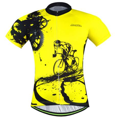 Bike team 2015 women/men yellow spandex Cycling jersey tops/short sleeve bike clothing summer style