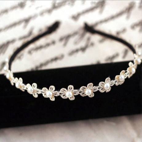 Girls Hair Accessories Flowers of Women Headband 2016 Hot Sales Fashion White Lace Solid Hairband Hair Accessories