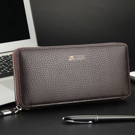 Brand Genuine Leather Male Wallet Purse Men's Clutch Bags Long Business Multi-functional Wallet New Men Bags Cool Beautiful