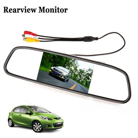 Univeral 4.3 Inch Color TFT LCD Parking Car Rear View Mirror Monitor 4.3'' Rearview Monitor for Backup Reverse Camera