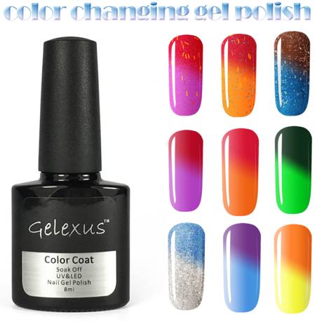 Choose Any 1 Pc Temperature Color Changing UV Nail Gel Polish Long Lasting 8ml UV Gel Chameleon Nail Varnish Total 60 Colors
