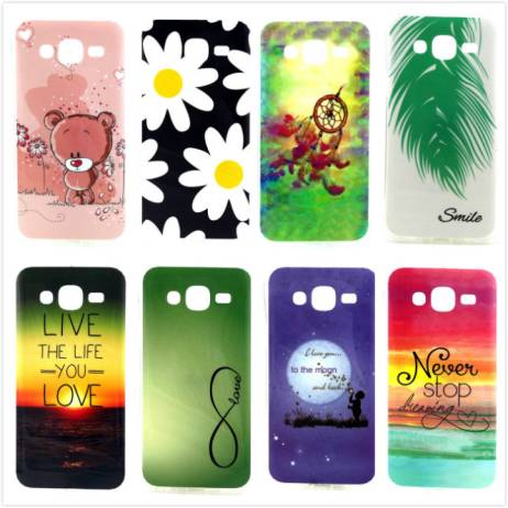 Fashion Soft Plastic TPU Silicone Case Elephant Teddy Bear Feather Phone Back Cover For Samsung Galaxy J5 J500 J500F Capa,PT644