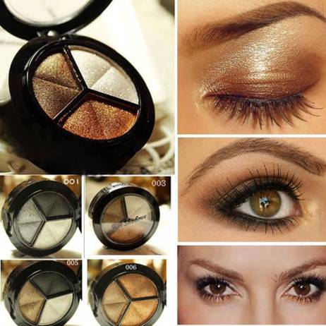 3 Colors Smoky Cosmetic Set Makeup Naked Eyehsadow Palette Professional Natural Matte Eye Shadow Palette Make Up Glitter