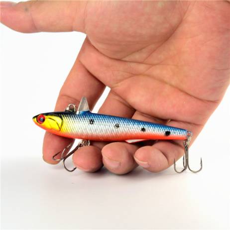 14.5g 9cm 1Pcs/lot Winter Fishing Hard Bait VIB With Lead Inside Ice Sea Fishing Tackle Diving Swivel Jig Wobbler Lure 5 Colors