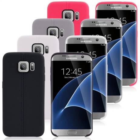 Color Dual Lines Soft Back Cover TPU Case...