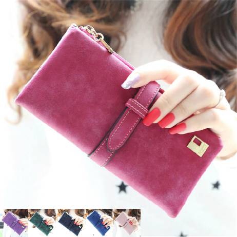 2016 Brand New 6Colors Fashion Lady Bags Women Wallets PU Handbags Leather Purse Long Popular Card Holder Brand New J417
