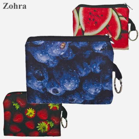 Zohra Fruit 3D printing girl women Bag wallets Coin purse Wallet man card holder monederos carteira masculina portefeuille femme