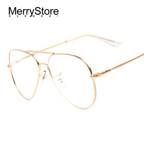 MERRYSTORE Fashion Men Titanium Eyeglasses Frames Men Brand Titanium Eyeglasses Gold Shield Frame With Glasses 2 Color