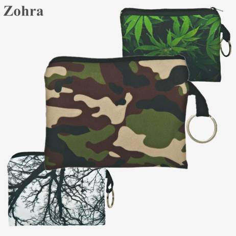 Zohra Moro Tree 3D printing girl women Bag wallets Coin purse Wallet card holder monederos carteira masculina portefeuille femme