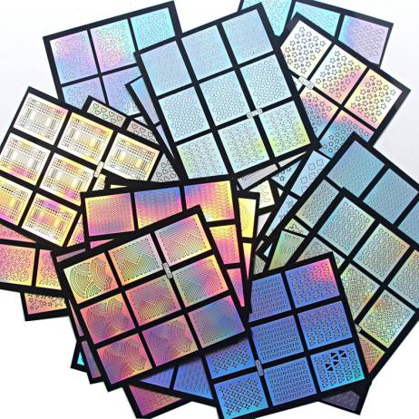 Creative Stickers Stencil Used For Nails Tips Polish Printing Beauty Decals Multipurpose Cut Color 3D Nail Art Stickers JH335