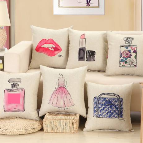 RUBI fashion red lips cushion without inner lipstick perfume bottle home sofa decorative throw pillow fundas de cojines azul
