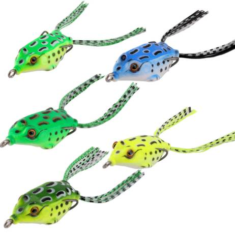 Hot New 1Pcs Mini Soft Plastic Frog Fishing Lure Crank Baits Double Claw-Like Hook Fishing Pesca Accessories Color sent randomly