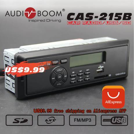 2016 Free shipping New autoradio car radio stereo MP3 USB SD MMC player with ISO connector support 32GB external disc