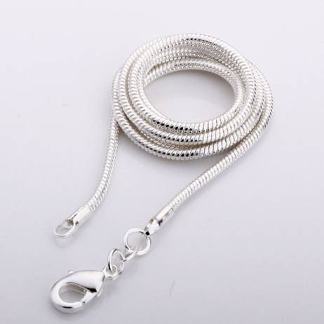 Hot !!! Wholesale Price !! silver snake necklace 2mm,silver chain necklace ,Silver jewelry, wholesale fashion chain necklace