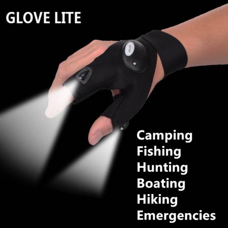 Free Shipping glovelite luminous glovesLED light fishing gloves camping riding gloves light gloves outdoors gloves