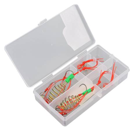 2x Fishing Hooks Explosion Capture off Carbon Steel Sharp Fishhook With Box Tackle Tool Set New Arrival