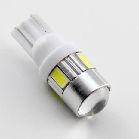 New update 4 colors T10 LED 1 PCS Auto Car Light Bulb 5730 SMD 6 LED W5W 12V Interior Parking Projector Lens Free Shipping
