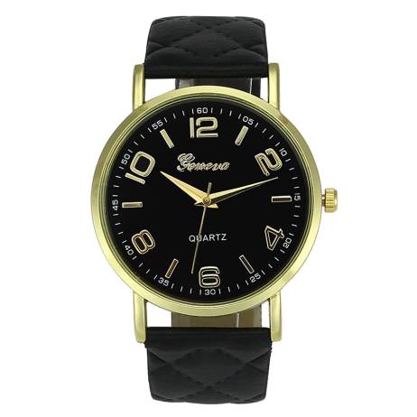 Relojes Mujer 2016 Geneva Quartz-Watch Women Casual Wristwatch Clocks Men' Pu Leather Band Watches Relogio Masculino Wholesale