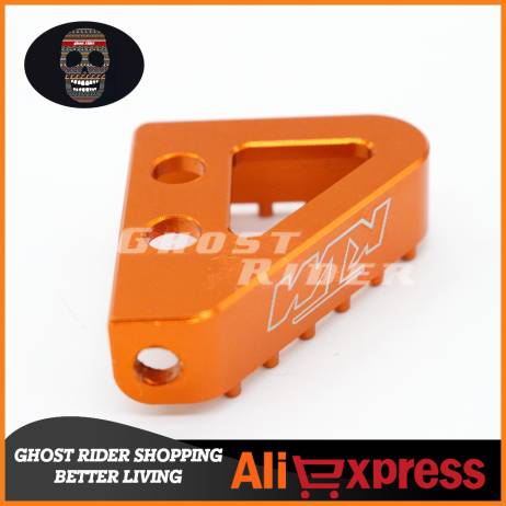 FREE SHIPPING BILLET KTM REAR BRAKE PEDAL STEP TIPS 125-530 690 950 990 SX EXC XCF ADVENTURE DUKE ORANGE COLOR