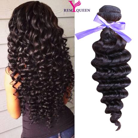 Indian Curly Virgin Hair Indian Deep Wave 4 Bundles Rosa Hair Products Unprocessed virgin Indian hair Extension Human Hair Weave