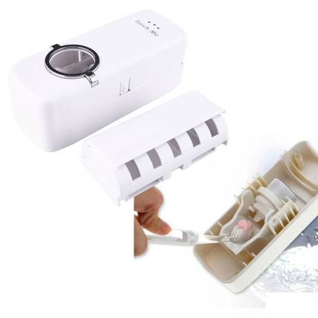 Auto Automatic Toothpaste Squeezer Dispenser +5 Toothbrush Holder Rack Stand*Bathroom Products*Useful*Fashion*New
