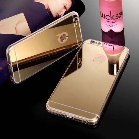 Hot! Luxury Mirror Electroplating Soft Clear TPU Cases For iphone 6 / 6S 4.7 inch / 6 Plus 5.5 inch 5 5s Back Cover Bags