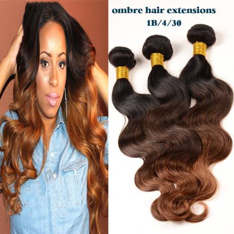 6A Ombre Hair Extensions Malaysian Virgin Hair Ombre Body Wave 3pcs 1B #4#30/ 27 Thick End Ombre Remy Human Hair Weave OB1022