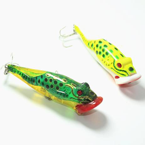 8.3cm 12.5g Long Shot Popper Fishing Lure Hard Bait with Treble Hooks Carp Fishing Fly Fishing Lures Pesca Fishing Tackle