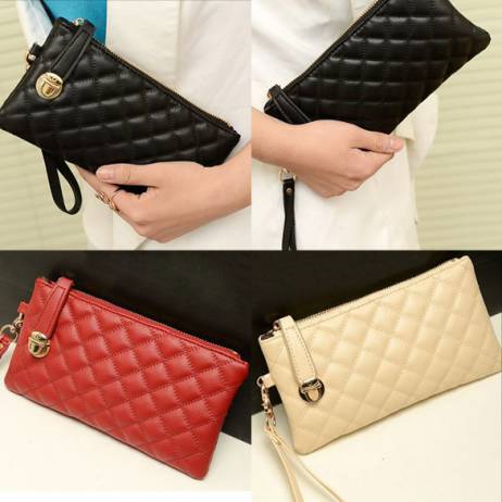 New Fashion Women Zip PU Leather Clutch Case Lady Long Purses and Handbags Wallet Purse T#3T