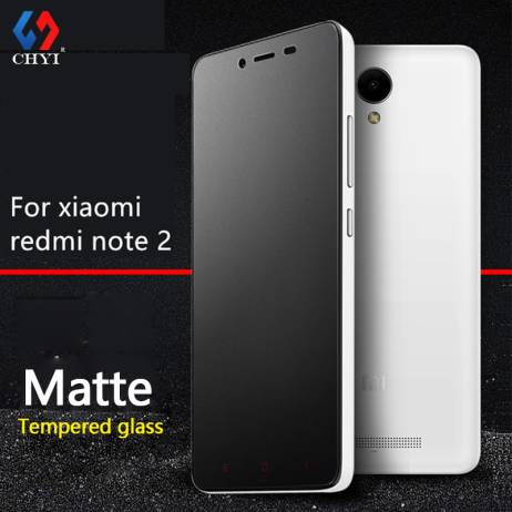 Frosted Tempered Glass Screen Protector For Xiaomi HongMi RedMi Note 2 Note2 5.5inch CHYI Brand No Finger print Matte Protective