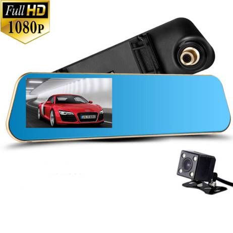 Car Camera Novatek 96650 Car Dvr Blue Review Mirror Digital Video Recorder Auto Navigator Registrator Camcorder Full HD 1080P