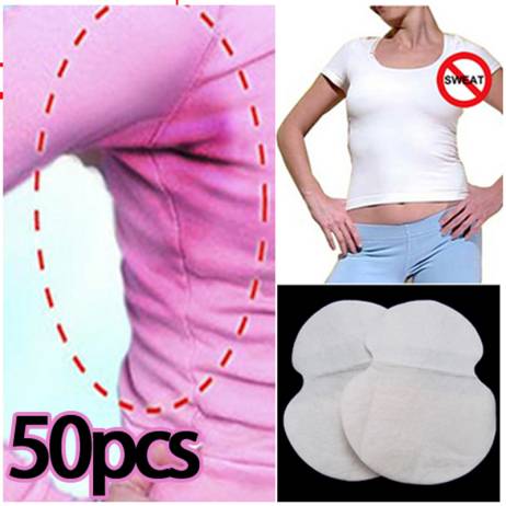 50pcs/lot Summer Deodorants Underarm Sweat Pads Dress Clothing Perspiration Pads Shield Absorbing Pads For Armpits Free Shipping
