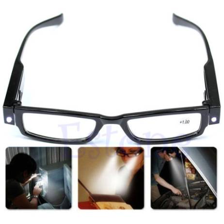 Free Shipping 1.0-4.0 Multi Strength LED Reading Glasses Eyeglass Spectacle Diopter Magnifier Light UP