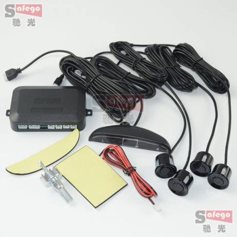 car led parking sensor kit display 4 sensors 22mm monitor Auto Reverse Backup car parking System Radar 12v parktronic 4 sensors