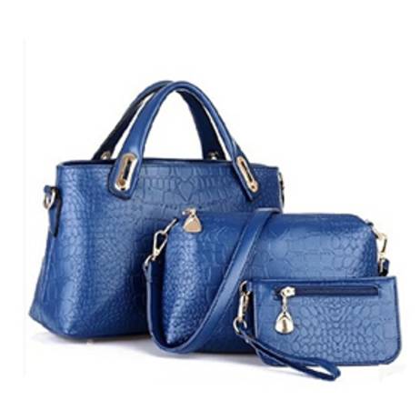 2015 Fashion Brand Leather Handbags 3 PCS/Set Women Bag Women Handbag Shoulder Bags Crocodile Women Messenger Bags Tote Bolsas