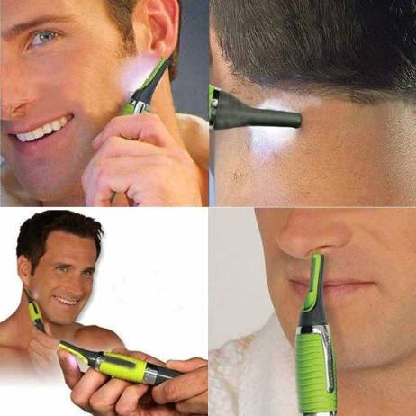 Personal Face Care Stainless Steel Nose Hair Trimmer Removal Clipper Shaver w/ LED light for Men and Women