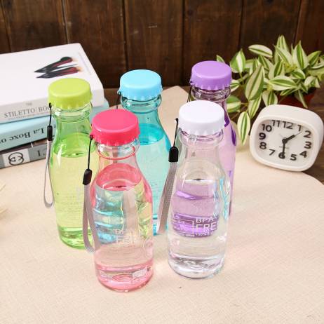 New Design Plastic Water Bottles 550ml Outdoor Multicolor Bicycle Sports Unbreakable Bottle Frosted for Travel Free Shipping