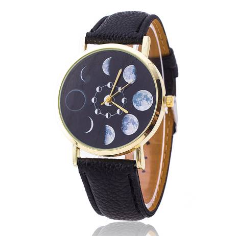 Moon Phase Astronomy Space Watch Fashion Women Quartz Watches Casual Leather Wrist Watch Relogio Feminino Christmas Gift BW1766