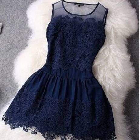 HZLQ4465 2015 Big Stitching Lace Dress Sleeveless Vestidos Evening Mini Sexy Women Summer Dress