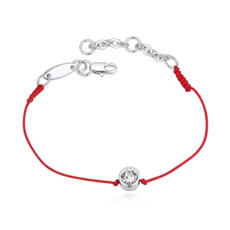 Austrian Crystal From Swarovski jewelry thin red thread string rope Charm Bracelets for women Fashion summer style