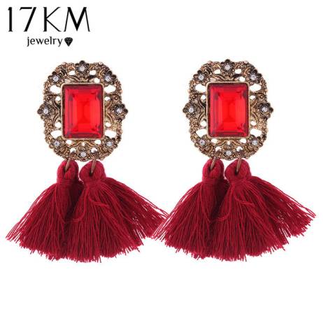 New Vintage Crystal Tassel Dangle Earrings Brincos Pendiente Earrings For Women Gift oorbellen Long Pendant Drop Earring