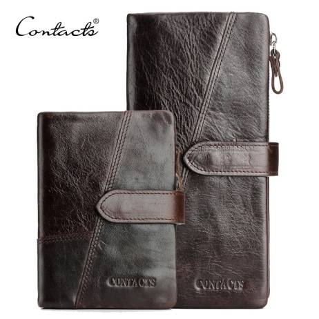 Crazy horsehide Leather 2016 Classical European and American Style Men Wallets Fashion Purse Card Holder Vintage Man Wallet
