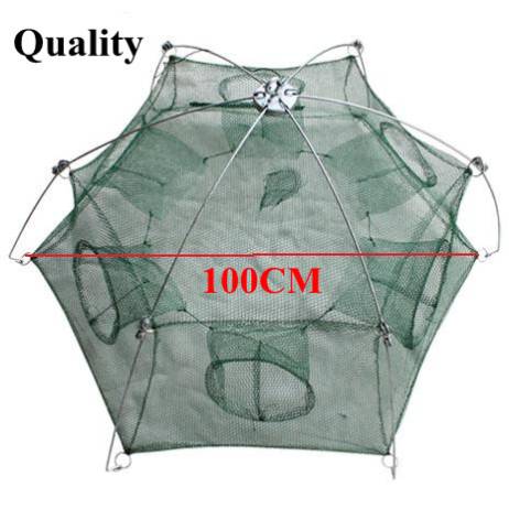 Hot Sale 6 Side 6 Holes 1m*1m Large Fishing Net Shrimp Cage Shrimp Fishing Net Shrimp Net Large Fishing Net