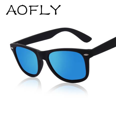 AOFLY Fashion Sunglasses Men Polarized Sunglasses Men Driving Mirrors Coating Points Black Frame Eyewear Male Sun Glasses UV400