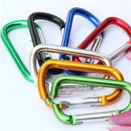 5pcs Outdoor Sports Multi Colors Aluminium Alloy Safety Buckle Keychain Climbing Button Carabiner Camping Hiking Hook