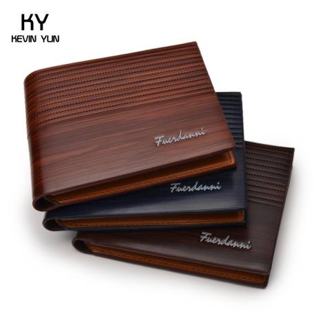 2016 New fashion men wallets short design male purse pocket wallet pu leather carteira brand