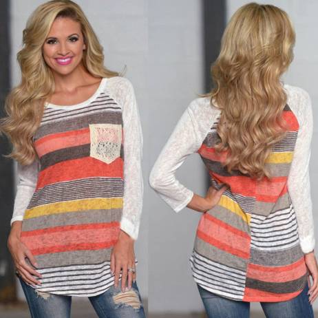 Hot! 2015 Fashion Brand T Shirt Women Long Sleeve Sexy Lace Crochet T-Shirt Embroidery Knitted Slim Novelty Tops Plus Size