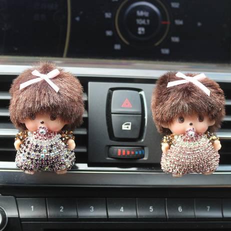 2016 NEW Meng Qiqi Car perfume Lovely Car air cleaner High grade air conditioning Tuyere Perfume Monchhchi car air freshener